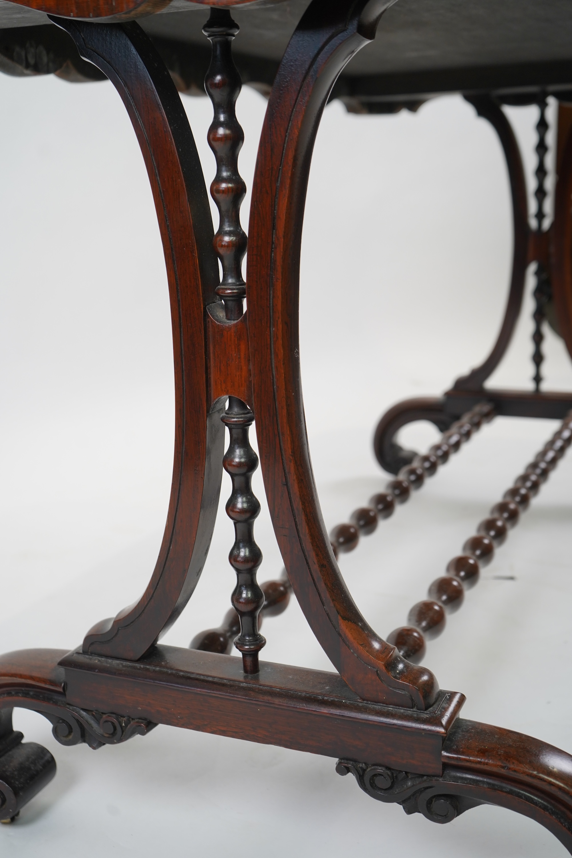 A Victorian rectangular rosewood library table
